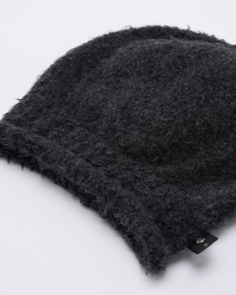 fancy yarn roll beanie