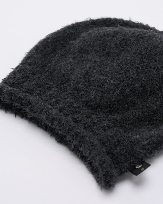 fancy yarn roll beanie