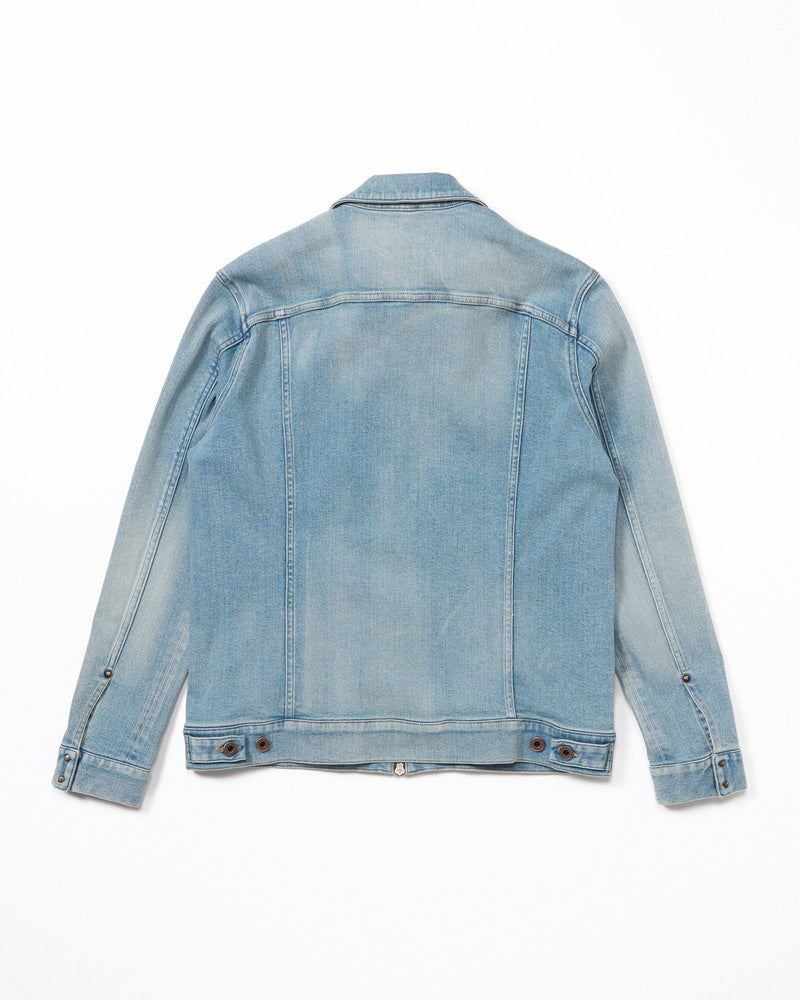 denim zip blouson