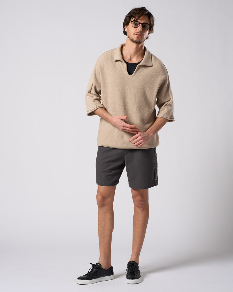bandana print panel shorts
