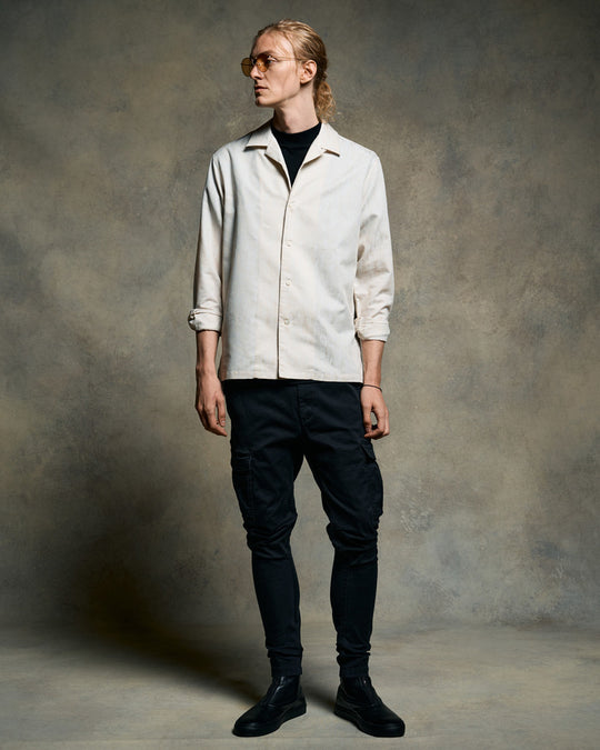 luxury cotton mock neck S/S