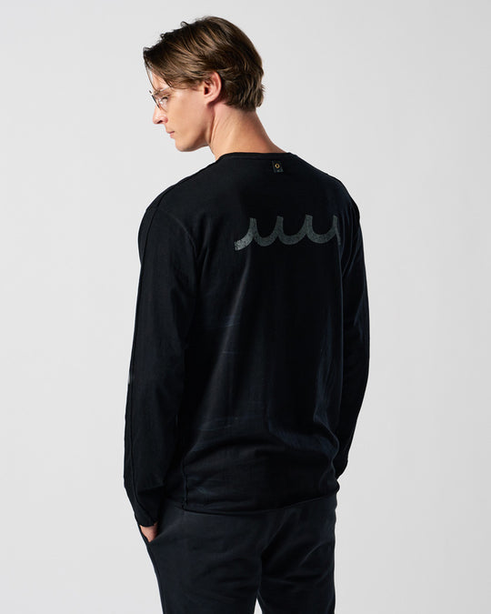 【muta × wjk】cut-off crew-neck L/S(printed)