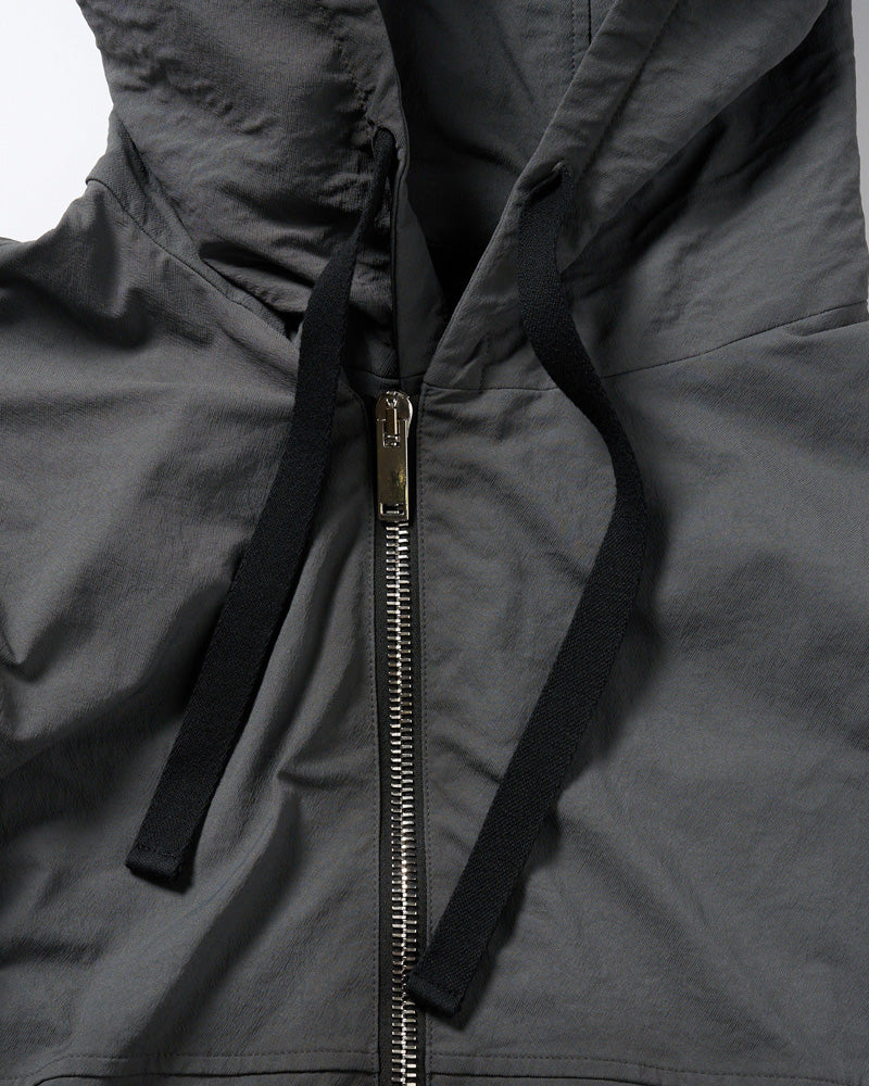 textured nylon short witch blouson