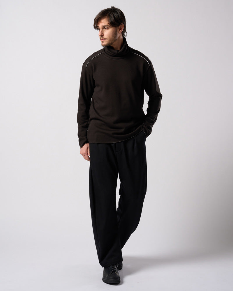 venetian stripe wide banana slacks