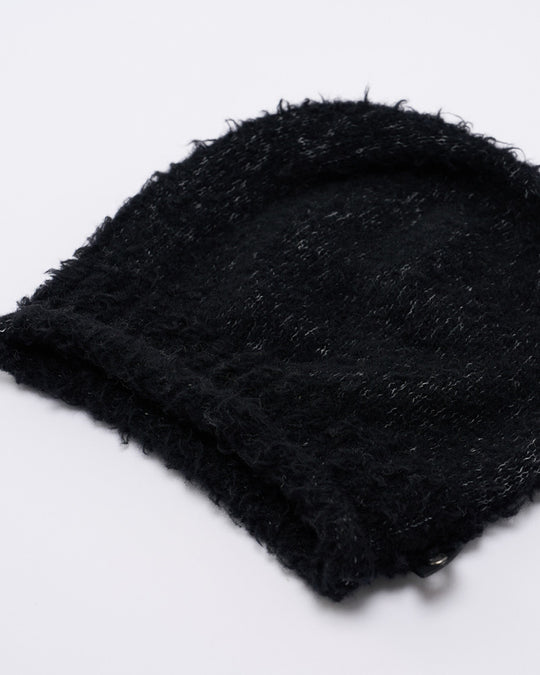 fancy yarn roll beanie