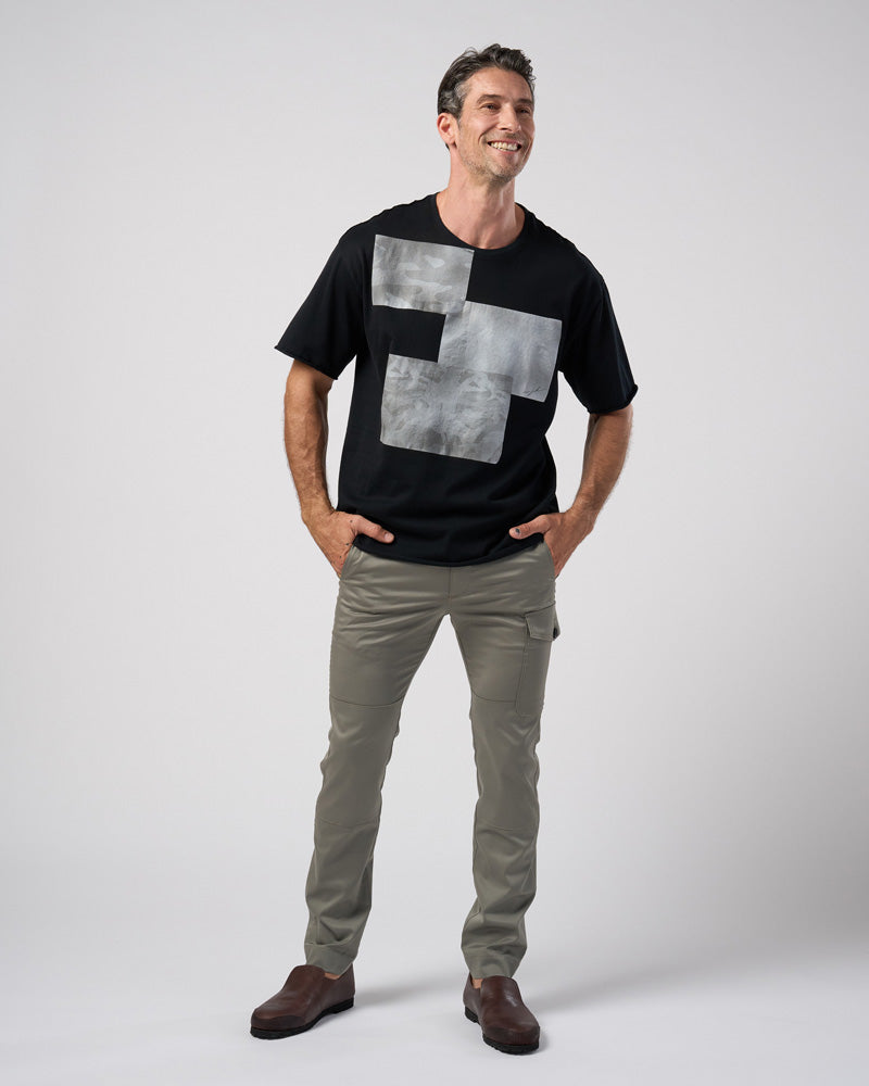 fine satin slim cargo