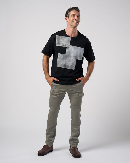 fine satin slim cargo