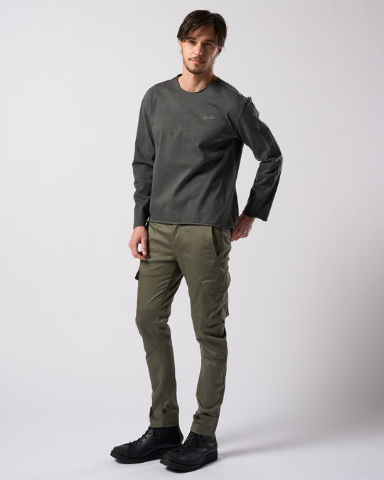 tight jersey cut-off L/S