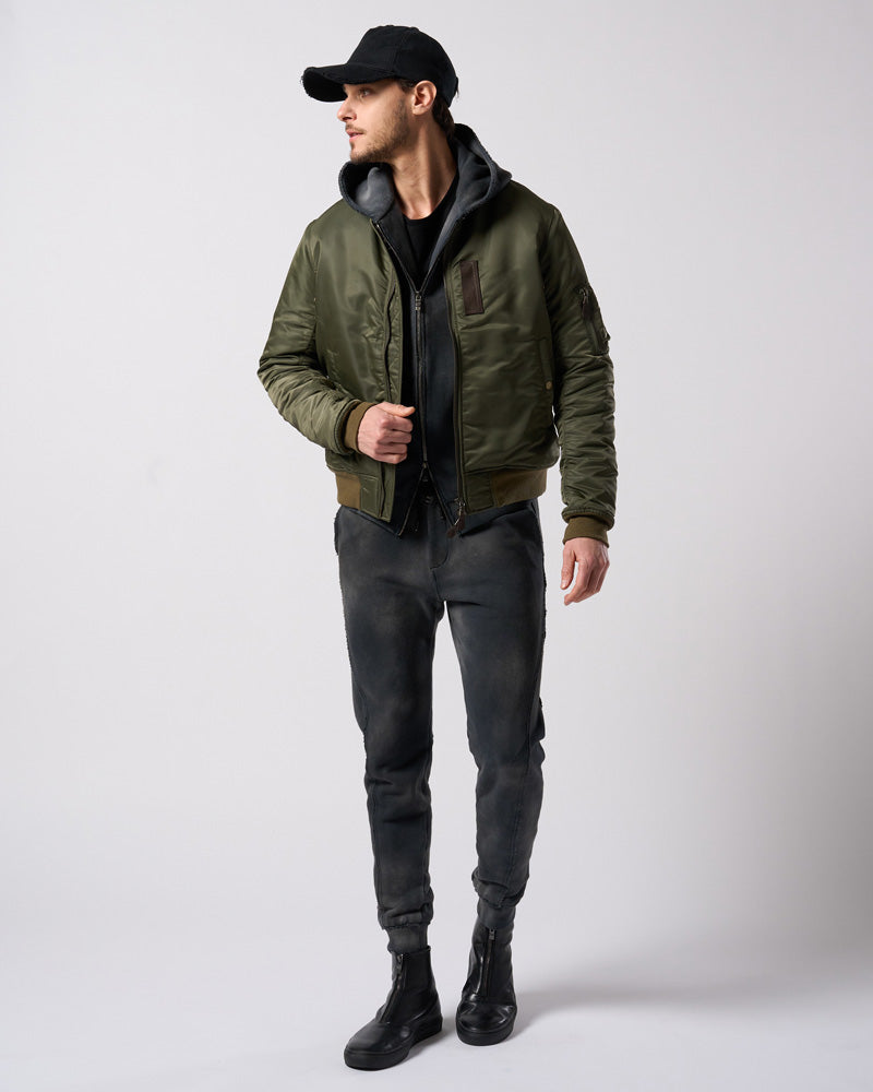 fade switching rib sweat pants