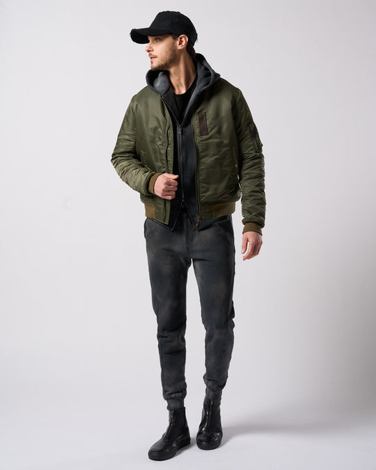 fade switching rib sweat pants