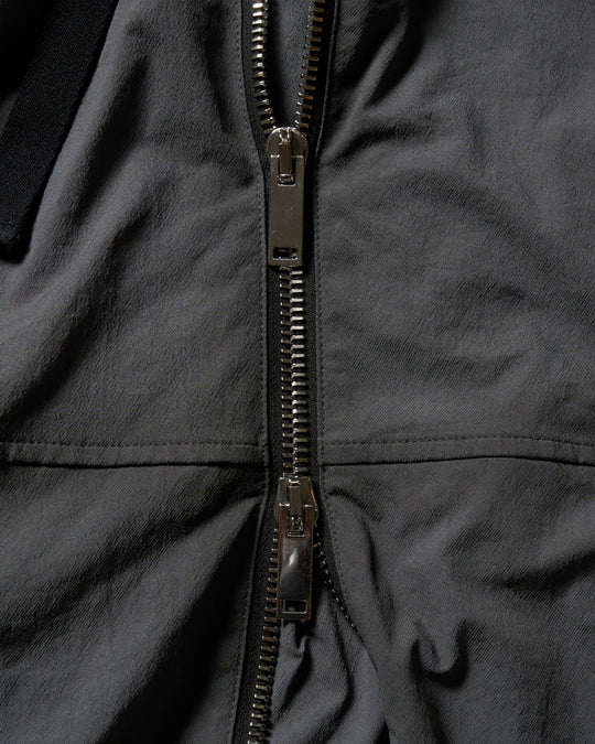 textured nylon short witch blouson