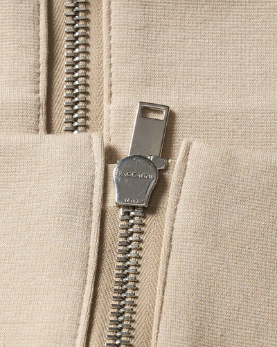 high neck zip-up parka