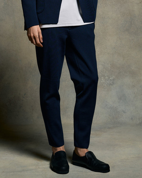 function knit easy slacks (jacquard check)