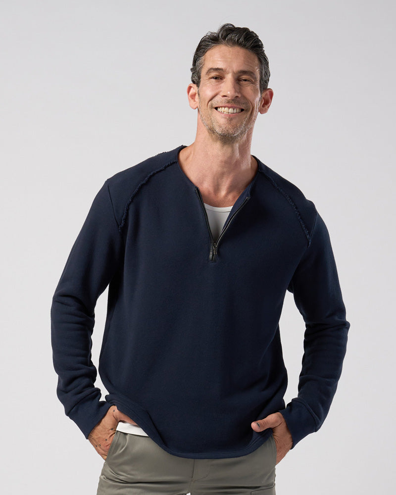 soft luxe urake half-zip sweatshirt