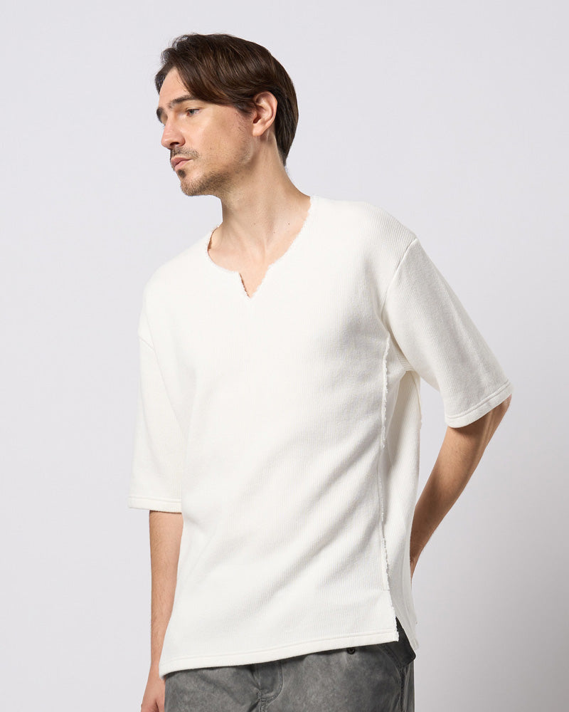 quarter-knit key neck H/S