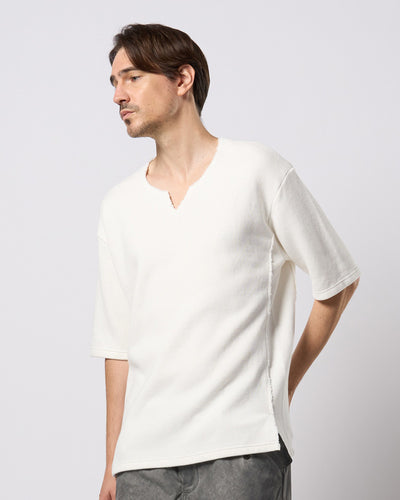quarter-knit key neck H/S