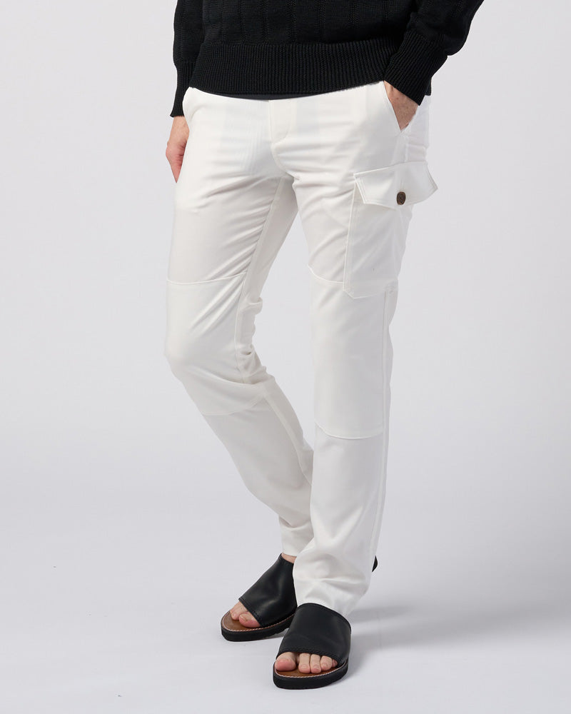 fine satin slim cargo