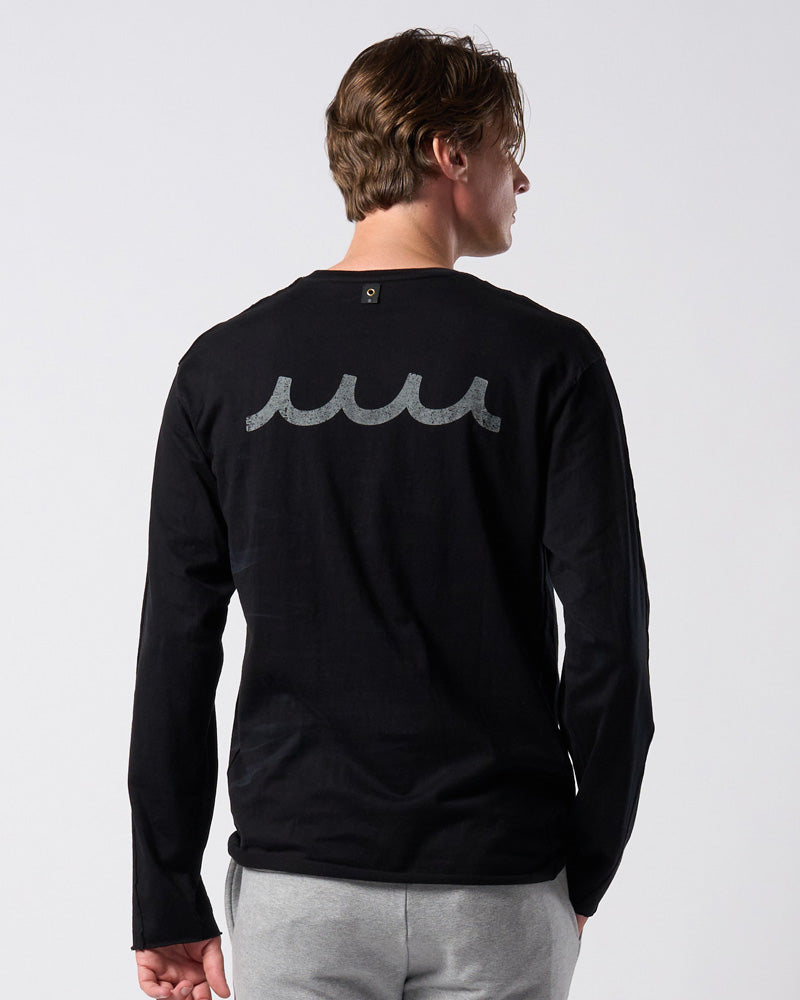 【muta × wjk】cut-off crew-neck L/S(printed)