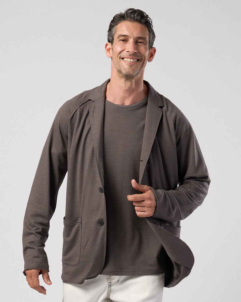 super100's wool jersey easy jacket