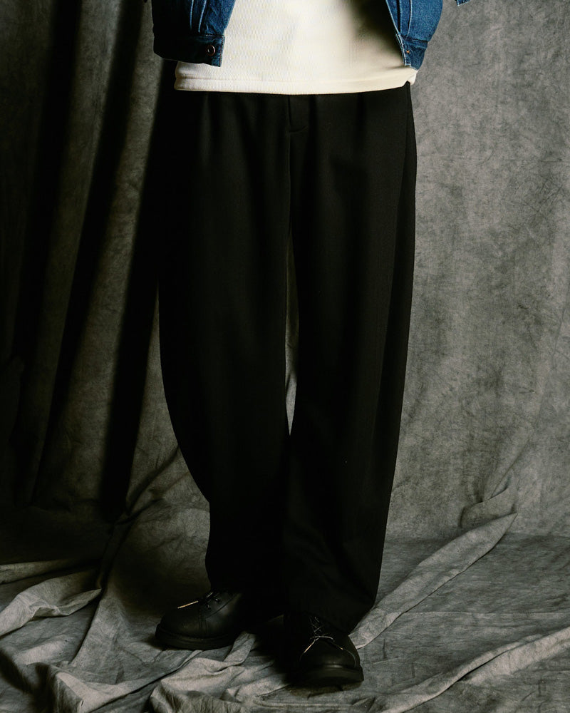 venetian stripe wide banana slacks