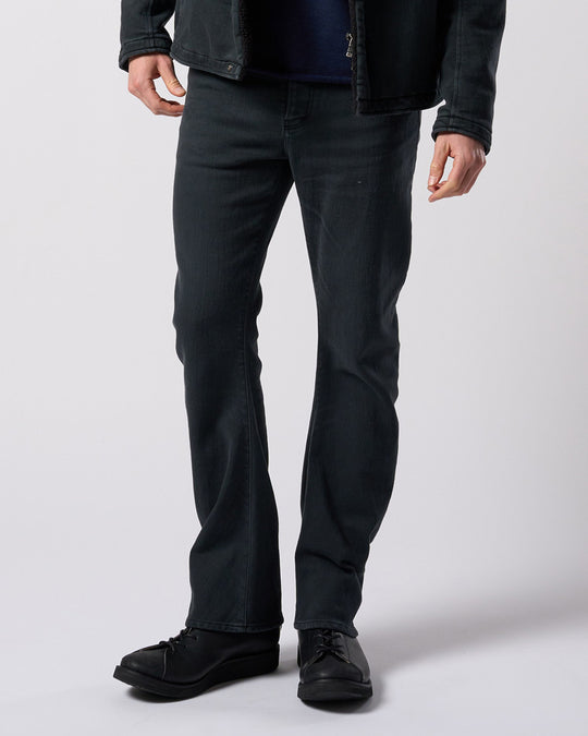 denim jersey 3D banana flare pants