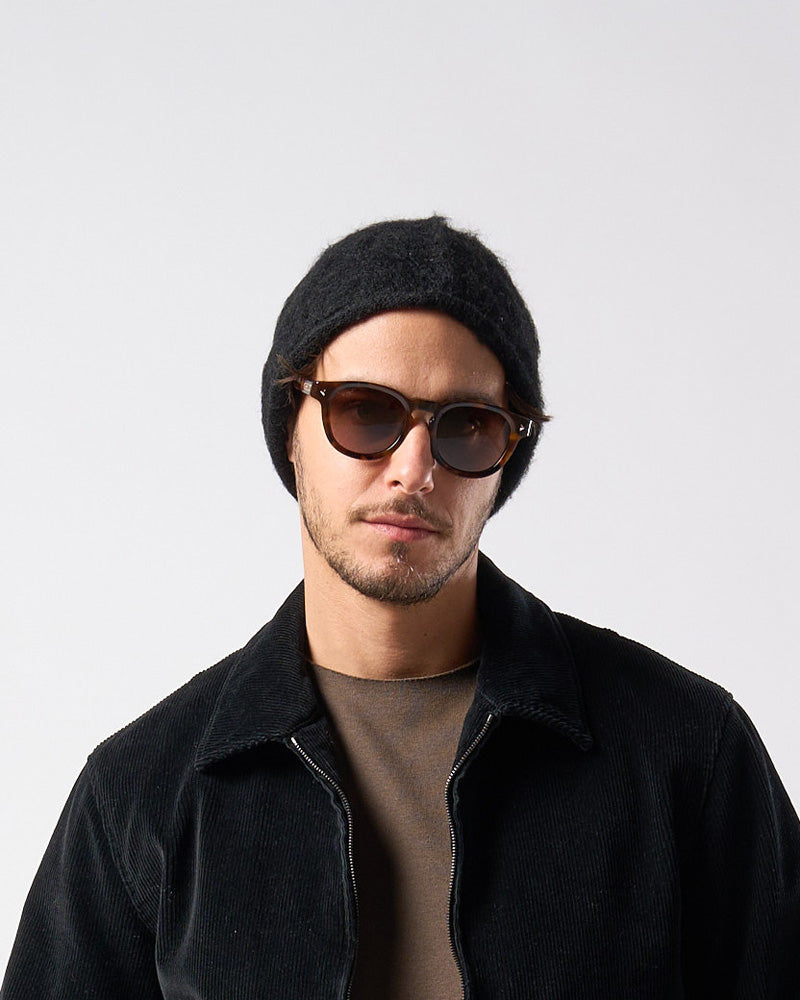 mohair shaggy knit beanie