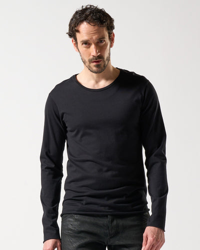 cut-off crew-neck L/S