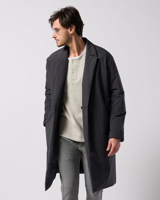 double breasted solid coat