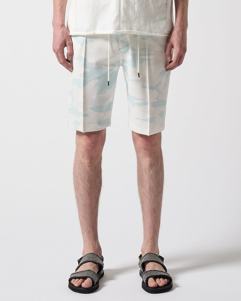 【LEON×B'2nd×wjk】pleats shorts（l.blue camo）