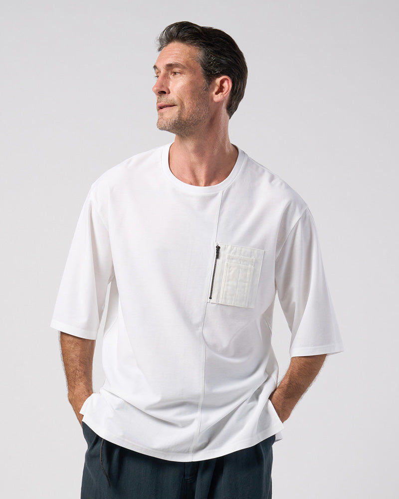 contrast pocket pull-over