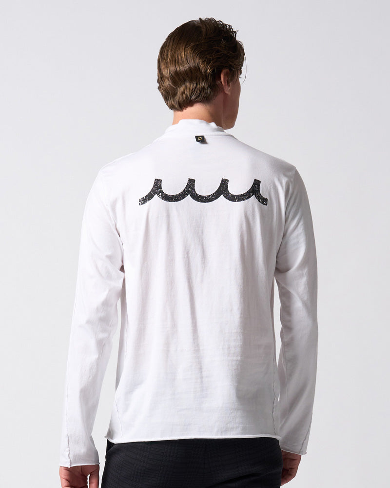 【muta × wjk】cut-off mock-neck L/S(printed)
