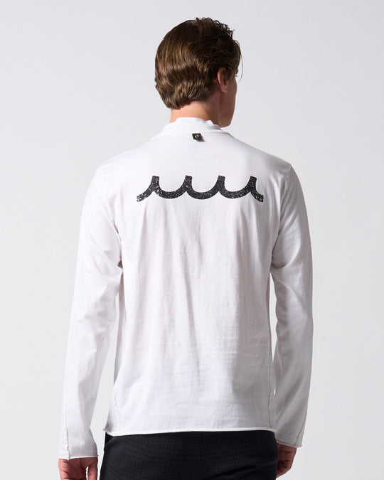 【muta × wjk】cut-off mock-neck L/S(printed)