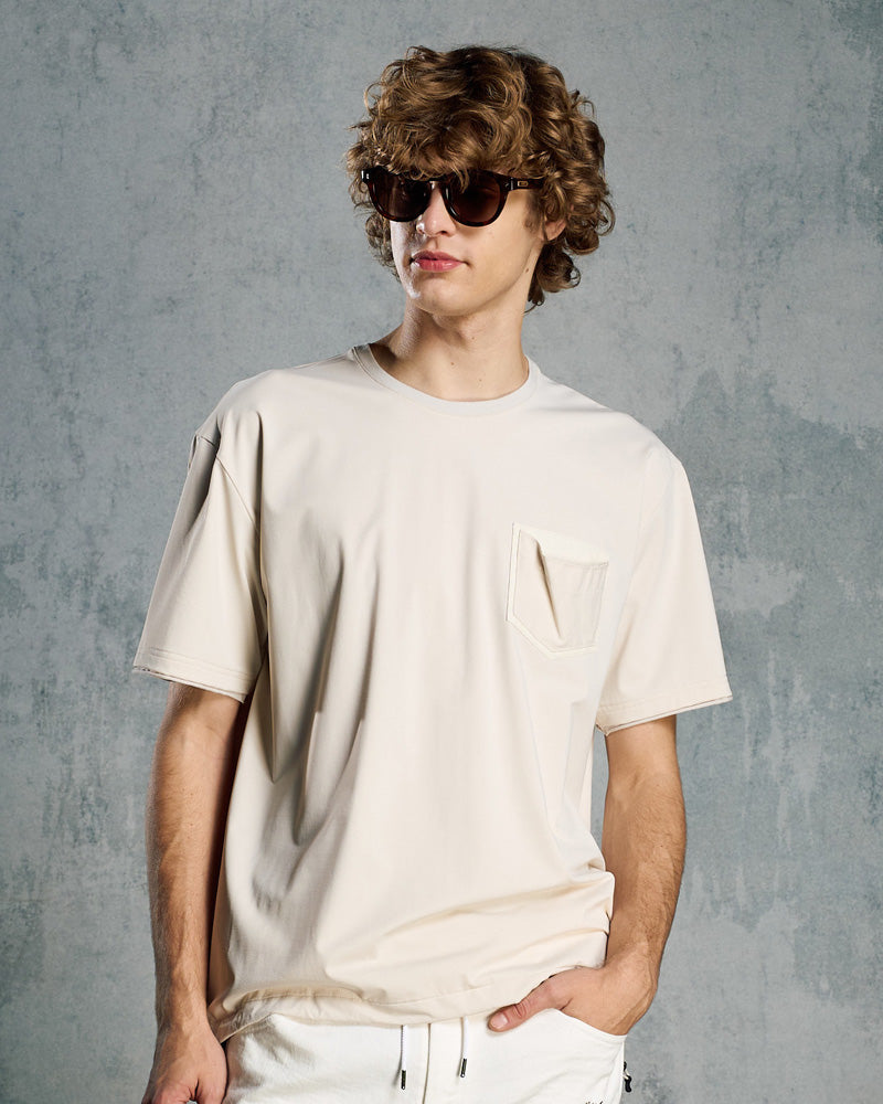drawstring leather pocket S/S