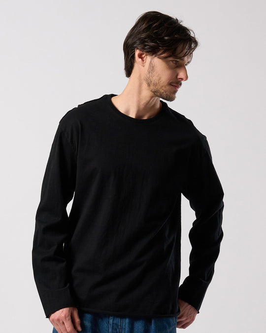 cut-off crew-neck L/S