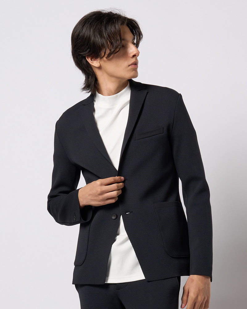function knit jacket (jacquard check)