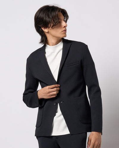 function knit jacket (jacquard check)