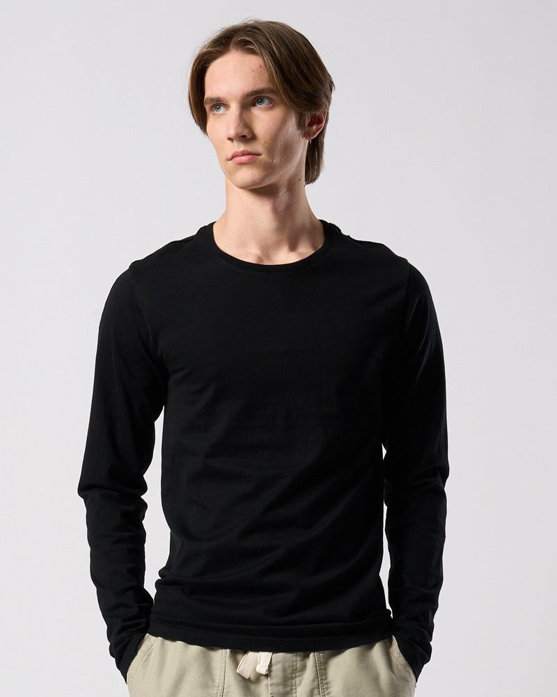 slim basic crew-neck L/S