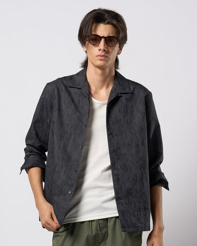 jacquard open collar shirt