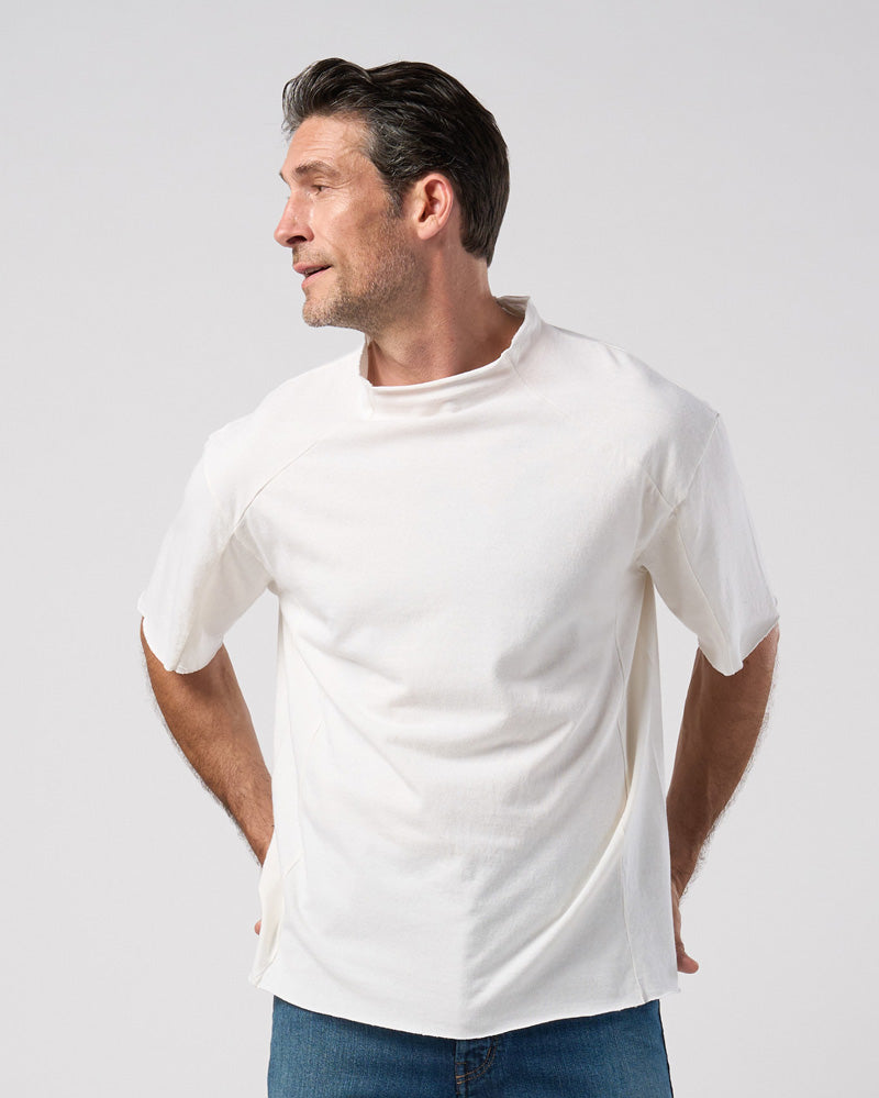 cut-off semi mock neck S/S