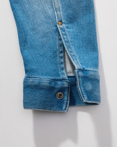 denim jersey zip blouson