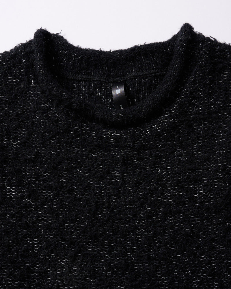 fancy yarn crew-neck knit