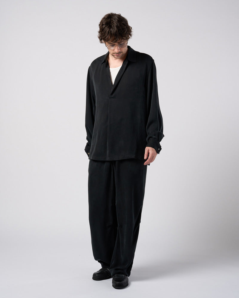 cupro vintage pull-over skipper shirt L/S