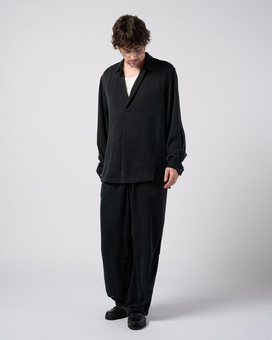 cupro vintage pull-over skipper shirt L/S
