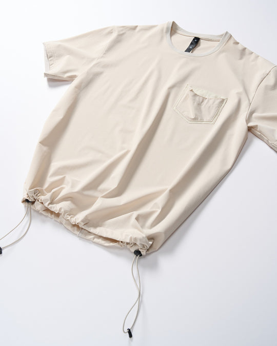 drawstring leather pocket S/S