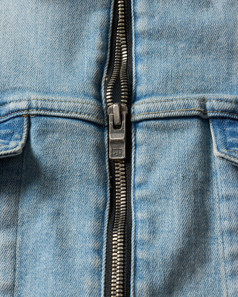 denim zip blouson