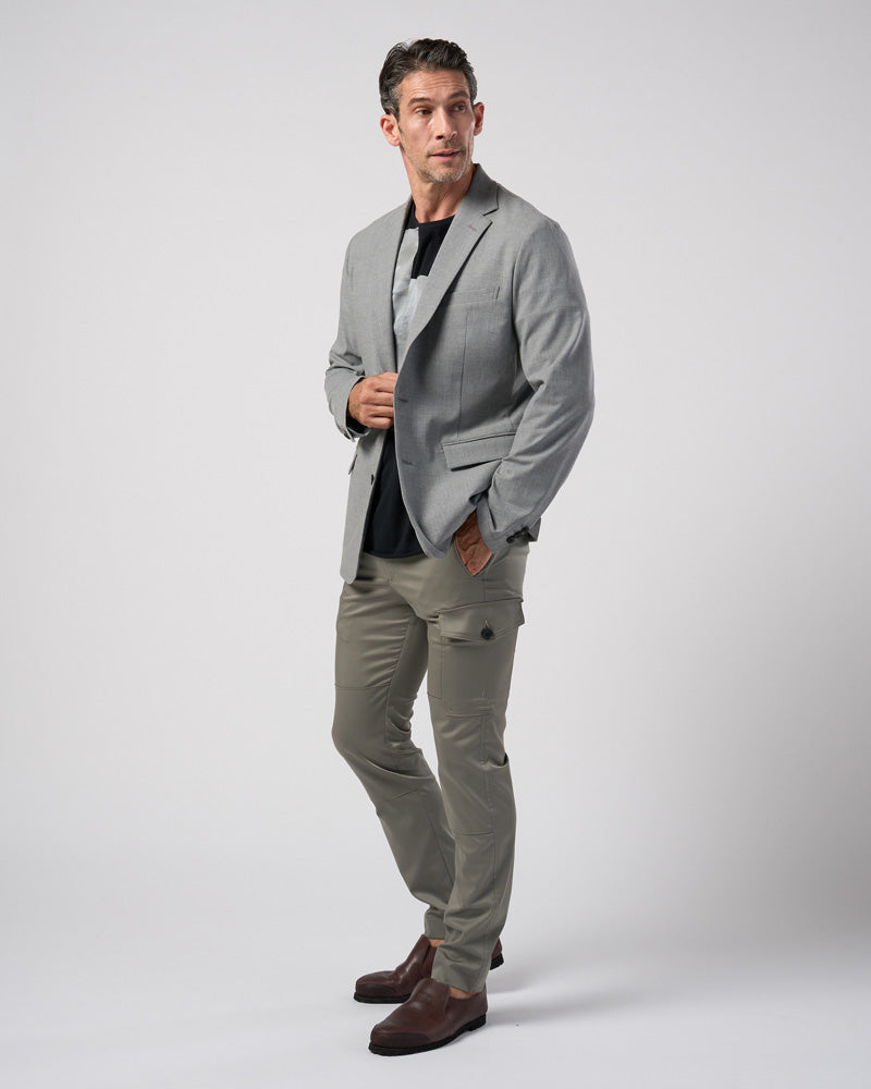 fine satin slim cargo