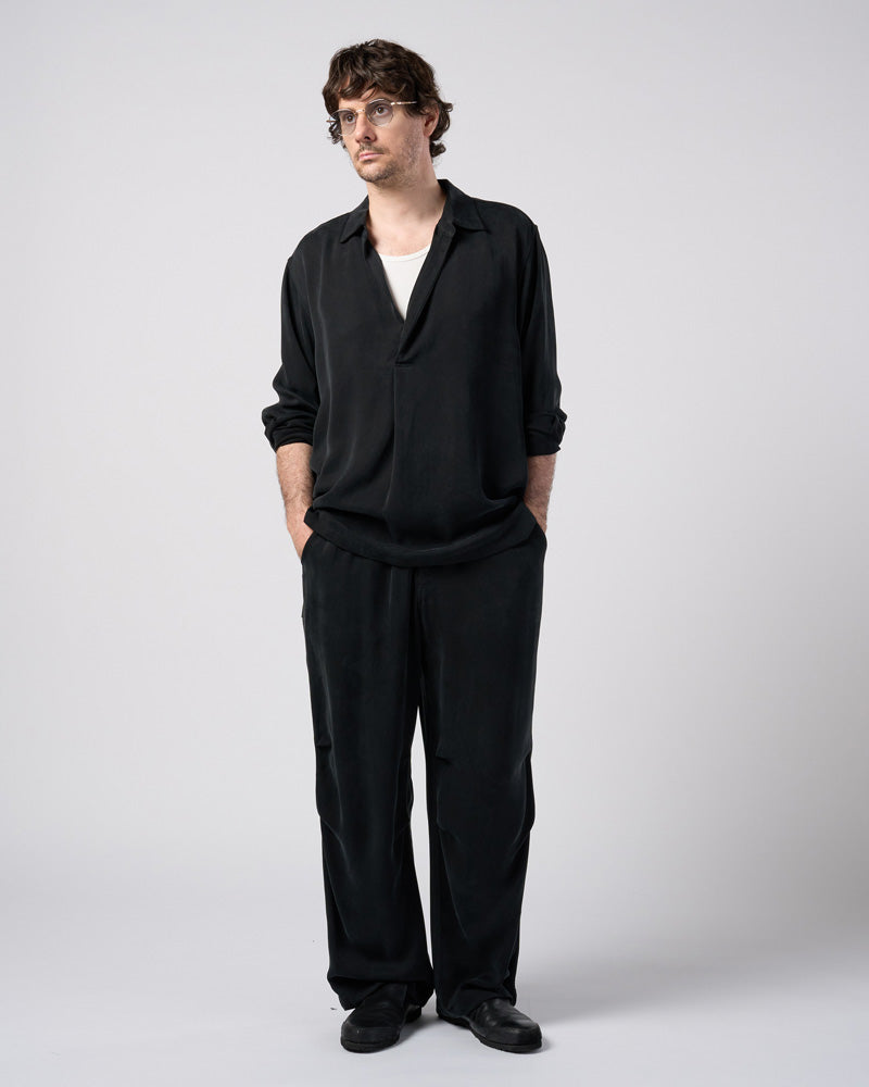 cupro vintage pull-over skipper shirt L/S