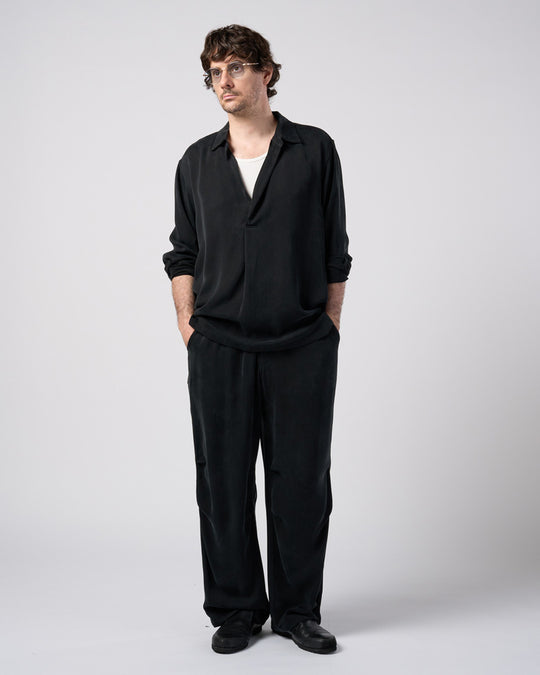 cupro vintage pull-over skipper shirt L/S
