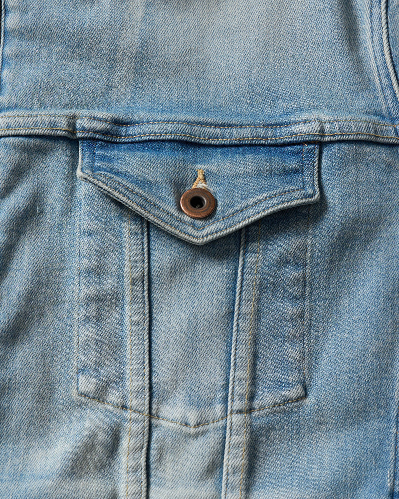 denim zip blouson