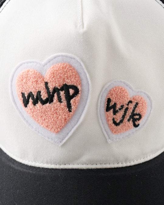 【Maison Honoré Paris × wjk】2-heart patch cut-off mesh cap